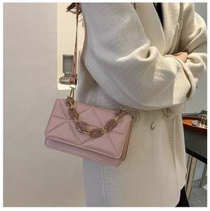 Nouveau sac à bandoulière rétro à large sangle, sac à bandoulière, sac carré petit et tendance, chaîne épaisse, sac pour femme - Product Image 5