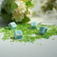 WASD Mekanik Klavye için Camgöbeği Kristal Sırlı Seramik Tuş Başlıkları Seti OEM Profil Özel