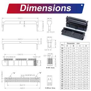 Cable Plano IDC de 26 Pines Keszoox, Configuración Recta Hembra a Hembra, Conductor de Cobre, Material de PVC - Product Image 5