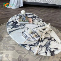 Table basse carrée en marbre Calacatta Viola, bloc cube de luxe en marbre italien, table de salon en marbre à profil bas MT STONE