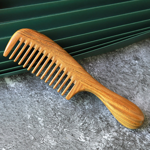 Wooden Massage <b>Comb</b> Sandalwood <b>Wide</b> Tooth Large Size For Home Use - Product Image 1