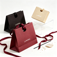 Sac de shopping en papier de luxe personnalisé avec logo pour boutique de chaussures, emballage cadeau pour vêtements