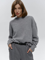 Herbst Winter zieht Femmes O-Ausschnitt Damen pullover Solide Einfache Lose Pullover Warmer Pullover Übergroße Casual Damen Strick pullover