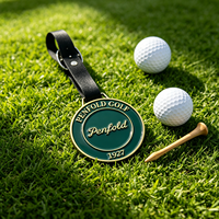 Tag Tas Golf Logam Gaya Turnamen Pembuka Botol Warna Gradasi Kustom Tag Tas Golf