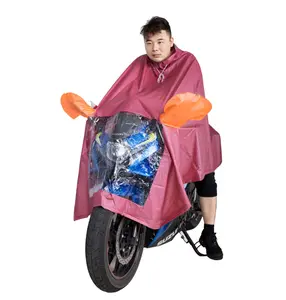 OEM Factory PVC Waterproof Raincoat Rain Gear Motorcycle Electrombile Poncho For 2 People Use PVC Rain Poncho