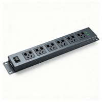 PDU 1U pour rack, 8 prises 16A 220V, unité de distribution d'alimentation intérieure avec indicateur LED, prise de courant en rack pour centre de données