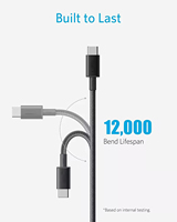 Câble USB C PD 100W 5A Chargement rapide Câble USB3.2 Gen 2 10Gbps Câble de données tressé 100W Type C à Type C 5A