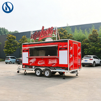 Remorque alimentaire mobile carrée Honlu pour la restauration de rue, les événements festifs, les services à emporter et les repas en plein air