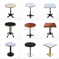 Tables et chaises de restaurant de luxe léger en ardoise, table en ardoise à bord doré en acier inoxydable pour café commercial