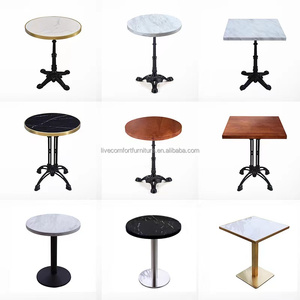 Ánh sáng sang trọng nhà hàng đá Slate bàn ăn và ghế, thương mại cà phê Bar thép không gỉ vàng cạnh đá Slate bảng - Product Image 5