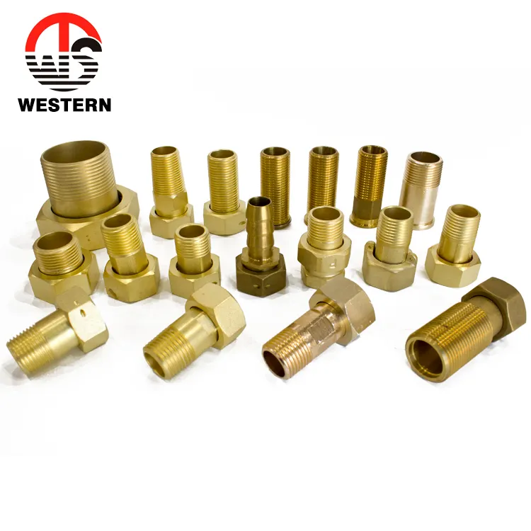 1/2 x 3/4 inch Lead Free brass water meter coupling fitting with washer