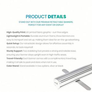 Letreros Retráctiles para Inmobiliarias, Soporte para Pancartas Enrollables, Letreros para Inmobiliarias, Letreros para Casas Abiertas - Product Image 3