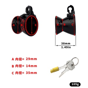 FRRK Cage de chasteté masculine en résine ABS inversée, avec verrouillage urétral, anneau pénien résistant, rose, pour sissy, articles pour adultes, vente en gros - Product Image 5