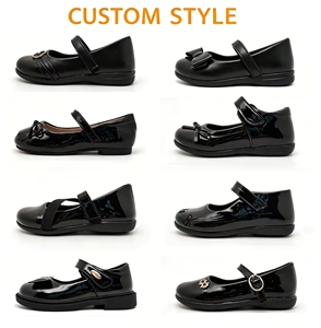 Nouvelles Chaussures en Cuir Noir Personnalisées pour Filles, Confortables en Cuir Mat, Idéales pour la Rentrée Scolaire - Product Image 2