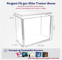 Vente en gros d'usine, étui magnétique transparent carré classique en acrylique pour boîte ETB TCG