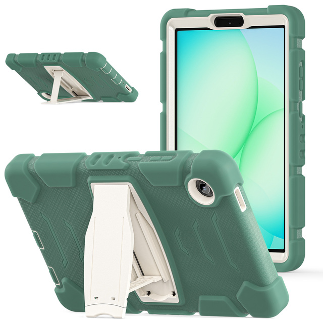 Anti-fall 8.7 Inch Tablet Cases for Samsung Tab A11 8.7 X135F/X135N Kids Silicone Shockproof Folding Stand PC Hard Cover
