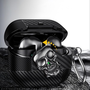 Capa de Fone de Ouvido 3D em Forma de Caveira para AirPods Pro 3, Capa Anti-queda para Fones de Ouvido Apple AirPods 4, AirPods Pro 2, 3r - Product Image 1