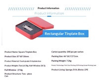 Boîte d'emballage personnalisable en fer blanc pour clé USB numérique, idéale pour cadeaux, artisanat, écussons scolaires, badges, ouverture carrée pour fixation sur ongles