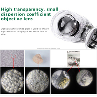 Portable 60X LED Light Microscope Mini Plastic Pocket Jewelry Magnifier UV Detection for Currency Antique Jade Tea Glass Other
