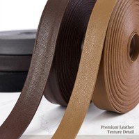 Nouvelle bande de bordure en cuir PU bicolore de cette année, couleur unie, échantillons en stock directement de l'usine chinoise, pour vêtements et textiles de maison