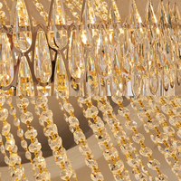 Lustres en cristal contemporains pour plafonds, lampes suspendues à haut plafond de luxe