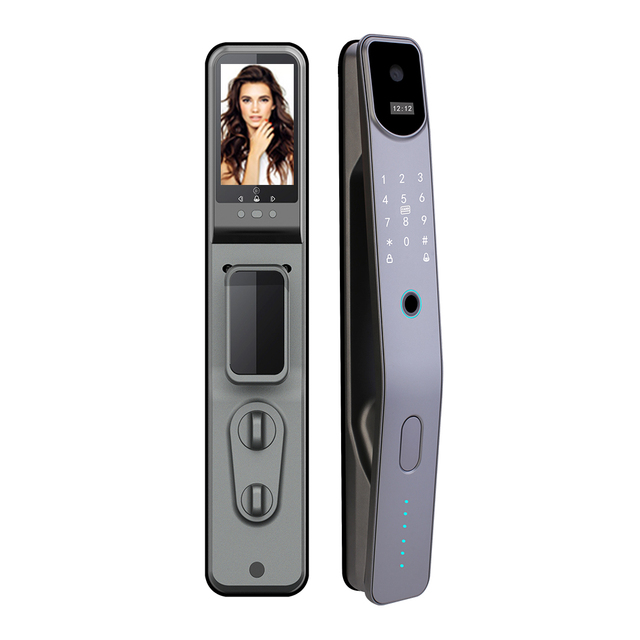 3D Face Recognition Smart Electronic Door Lock with Camera Anti-theft Cat Eye Apartment 3.5-inch IPS Screen Tuya App