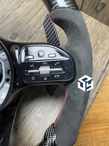 Volant sport en cuir et matériaux de type D pour Mercedes-Benz <span class=keywords><strong>C63s</strong></span> W205 - Product Image 5