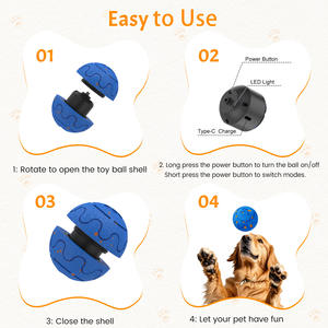 Mainan Hewan Peliharaan Pintar Baru 2025 Bola Berguling untuk Kucing Anjing Tipe Aktif Gerakan Isi Ulang Tipe C Interaktif Berkualitas Tinggi Bola Mainan Anjing ETPU - Product Image 4
