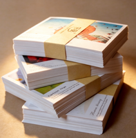 Tarjeta postal impresa en papel grueso de tamaño personalizado de fábrica