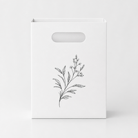 Sac à bouquet en papier blanc personnalisé avec poignée pour l'emballage de cadeaux de fleurs de mariage