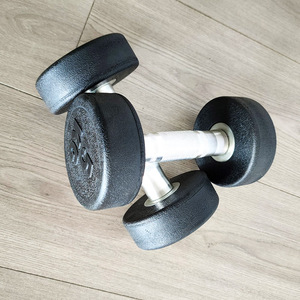 <span class=keywords><strong>Haltère</strong></span> rond en acier recouvert de caoutchouc pour exercices de musculation à domicile - Product Image 4