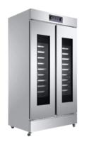 Armoire de fermentation électrique professionnelle à double porte pour 26 plateaux, en acier inoxydable, pour boulangerie (pains et pizzas)