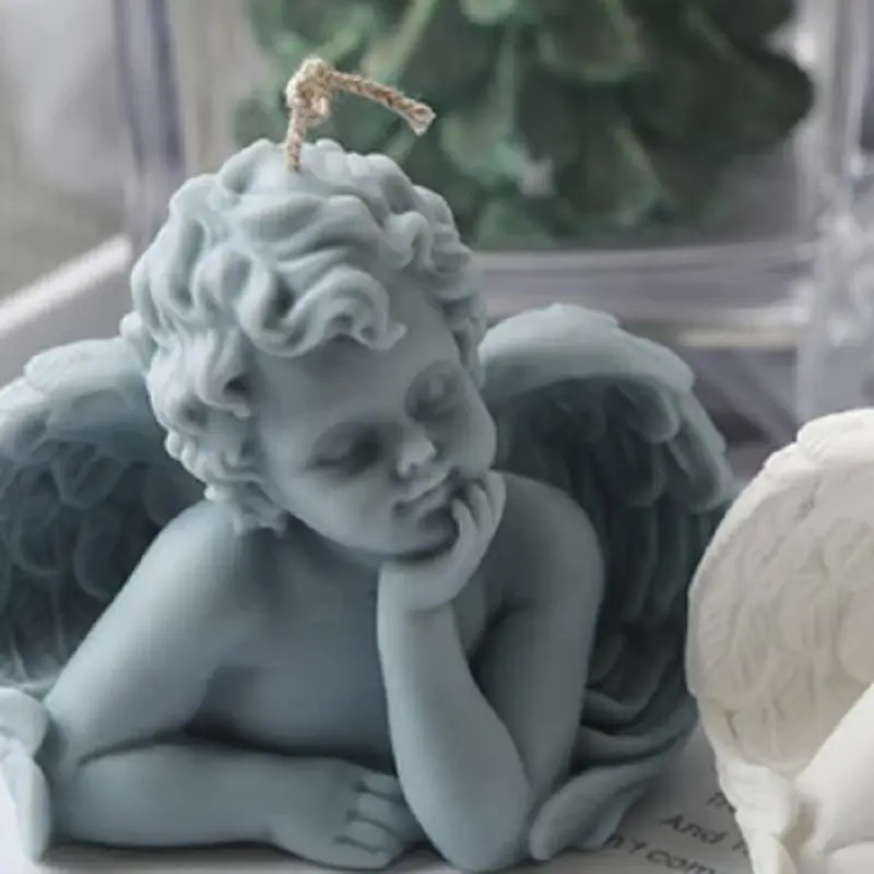 3D Angel Siliconen Hars Kaars Mal Voor Maken Aromatherapie Kaarsen Zeep Mould Voor Kaars Maken