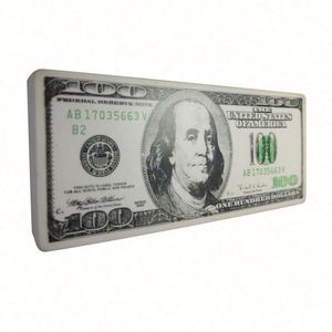 Balle anti-stress promotionnelle personnalisée en mousse PU, en forme de billet de banque de 100 dollars américain - Product Image 1