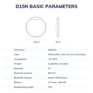 Cá nhân định vị khẩn cấp nrf BLE <span class=keywords><strong>Bluetooth</strong></span> ibeacon tag IOT đèn hiệu thiết bị với lập trình khẩn cấp SOS nút - Product Image 4