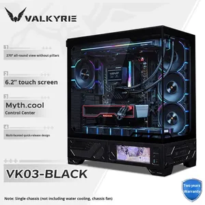 Case per Computer VK <span class=keywords><strong>Valkyrie</strong></span> VK03LITE Mid Tower in Metallo con Vista Panoramica Senza Pilastri Display ATX Raffreddamento a Liquido 360° - Product Image 6