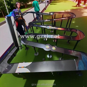 Labirinto di Metallo 3.5x4m, Gioco di Corsa con Tappeto Rullo, Pista Gigante per Biglie in Metallo, Panca, Gesso per Palestra, Oggetti di Scena Interattivi per Sala Live Streaming - Product Image 2