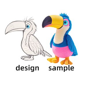 カスタムメイドの柔らかいぬいぐるみ鳥のぬいぐるみ玩具OEM ODMカスタムぬいぐるみ人形 - Product Image 3