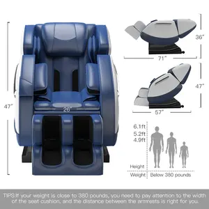 Silla de masaje al por mayor, productos de masaje con rodillo de calor y pies de alta calidad, silla para el hogar, masaje de cuerpo completo - Product Image 2