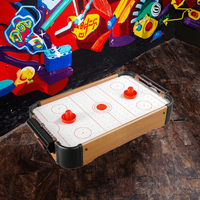 Jeu de hockey sur table en bois massif pour deux joueurs avec pieds en bois massif, jeu de hockey de table pour la maison, similaire au billard