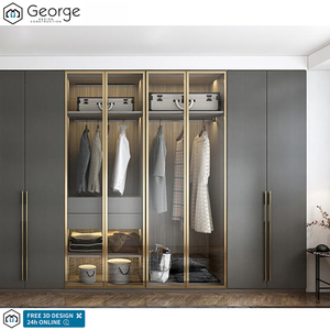 Meuble de chambre à coucher en bois personnalisé <span class=keywords><strong>Dressing</strong></span> Cabinet Dress <span class=keywords><strong>Armoire</strong></span> avec charnières de porte Garderobe Placard et <span class=keywords><strong>armoire</strong></span> pour salle familiale - Product Image 4
