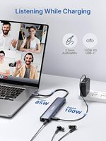 Hub USB-C 9 en 1 en alliage d'aluminium Dockteck, adaptateur multiport pour MacBook/iPad/XPS/Microsoft - En stock