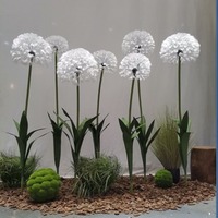 Décoration de mariage faite à la main, toile de fond de fleurs, fleurs artificielles géantes de pissenlit, décoration de fleurs, grande fleur