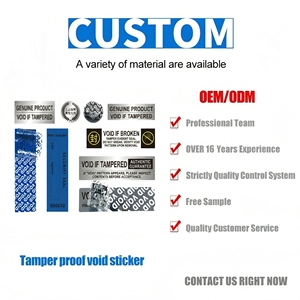 Etiquetas de Seguridad Autoadhesivas Impresas Personalizadas, Resistentes al Agua y a la Manipulación, Rollo de Etiquetas de Garantía Anulable para Empaquetado, Muestra Gratis - Product Image 2