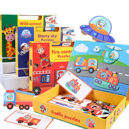 Jouets de maternelle éducatifs pour enfants Montessori jouets d'apprentissage enfants jeu de Puzzle magnétique Puzzle pour les enfants