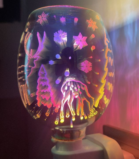 Electric Wax Warmer Mosaic Glass Plug-in Fragrance Wax Melt Warmers 3D Butterfly Effect Lamp Decorative