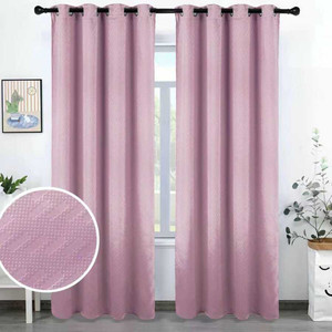 All'ingrosso 30 set Per scatola di tende in poliestere rosa con occhielli 140x228 cm Per l'arredamento della tua casa - Product Image 1