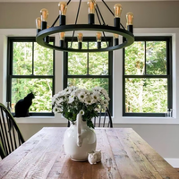 Fenêtres coulissantes verticales style américain BOCHARM avec certification US NFRC, en PVC, pour extérieur et cuisine, avec isolation thermique
