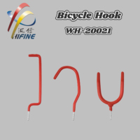 Ensemble de crochets métalliques modernes, robustes, flexibles et détachables, avec revêtement en poudre, pour le rangement de vélos en garage, abri ou extérieur, et pour une utilisation peu encombrante.