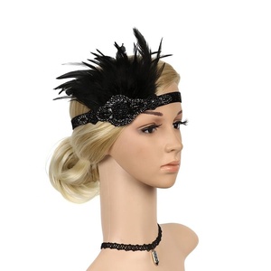 Bandeau à clapet taille unique pour femmes, bandeau vintage rugissant des années 20, bandeau Great <span class=keywords><strong>Gatsby</strong></span> pour femmes et filles, en stock - Product Image 4